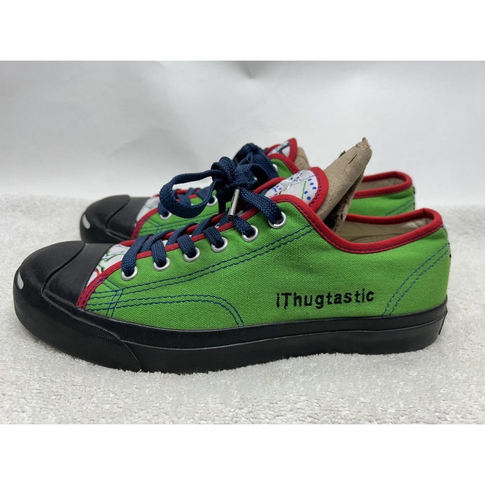 Converse Womens Size 9 Green Jack Purcell "ithugtastic" Sneaker Shoes
